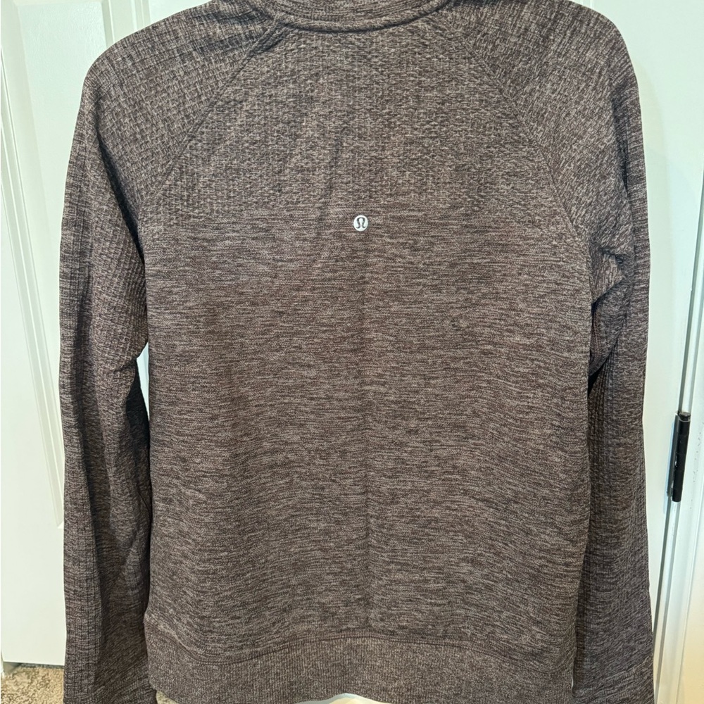 Heather Brown Quarter-Zip Pullover - image 2